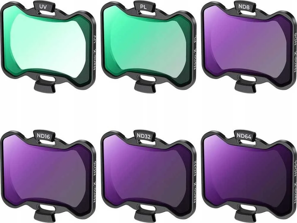 Kf filtrų rinkinys 6in1 poliarizuojantis Pl UV Nd Nd8 Nd16 Nd32 Nd64 skirtas DJI Avata 2 / Sku.2252