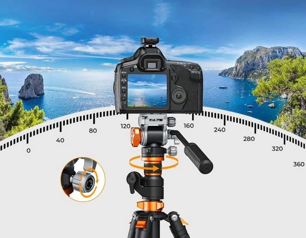 Kf Head Panoramic Video Oil Head K&F FH-03 5kg Metal 1/4 3/8 Arca Swiss / FH-03 / KF31.087