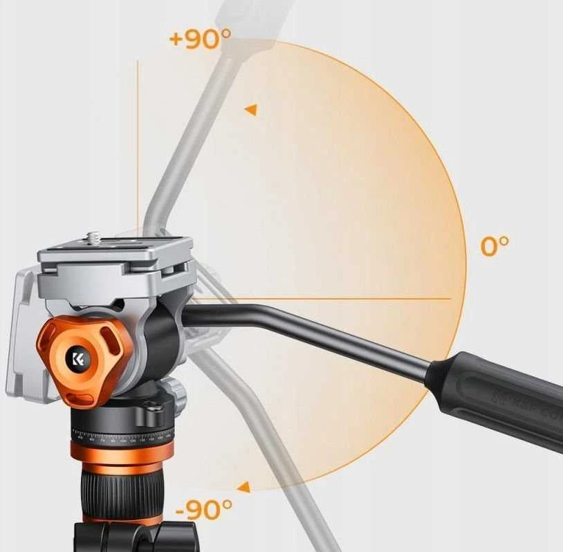Kf Head Panoramic Video Oil Head K&F FH-03 5kg Metal 1/4 3/8 Arca Swiss / FH-03 / KF31.087