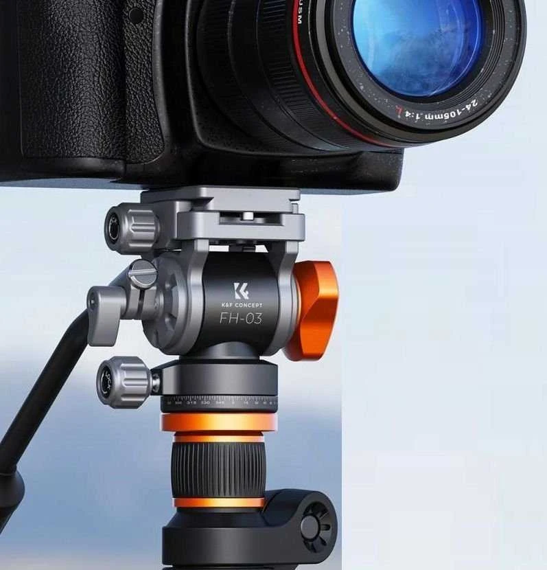 Kf Head Panoramic Video Oil Head K&F FH-03 5kg Metal 1/4 3/8 Arca Swiss / FH-03 / KF31.087