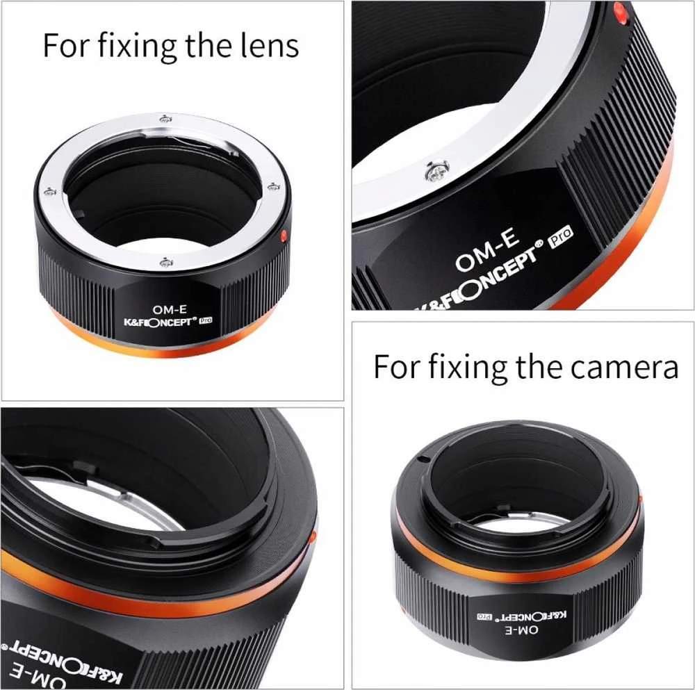 K&F Concept OM-E adapterio sudedamosios dalys