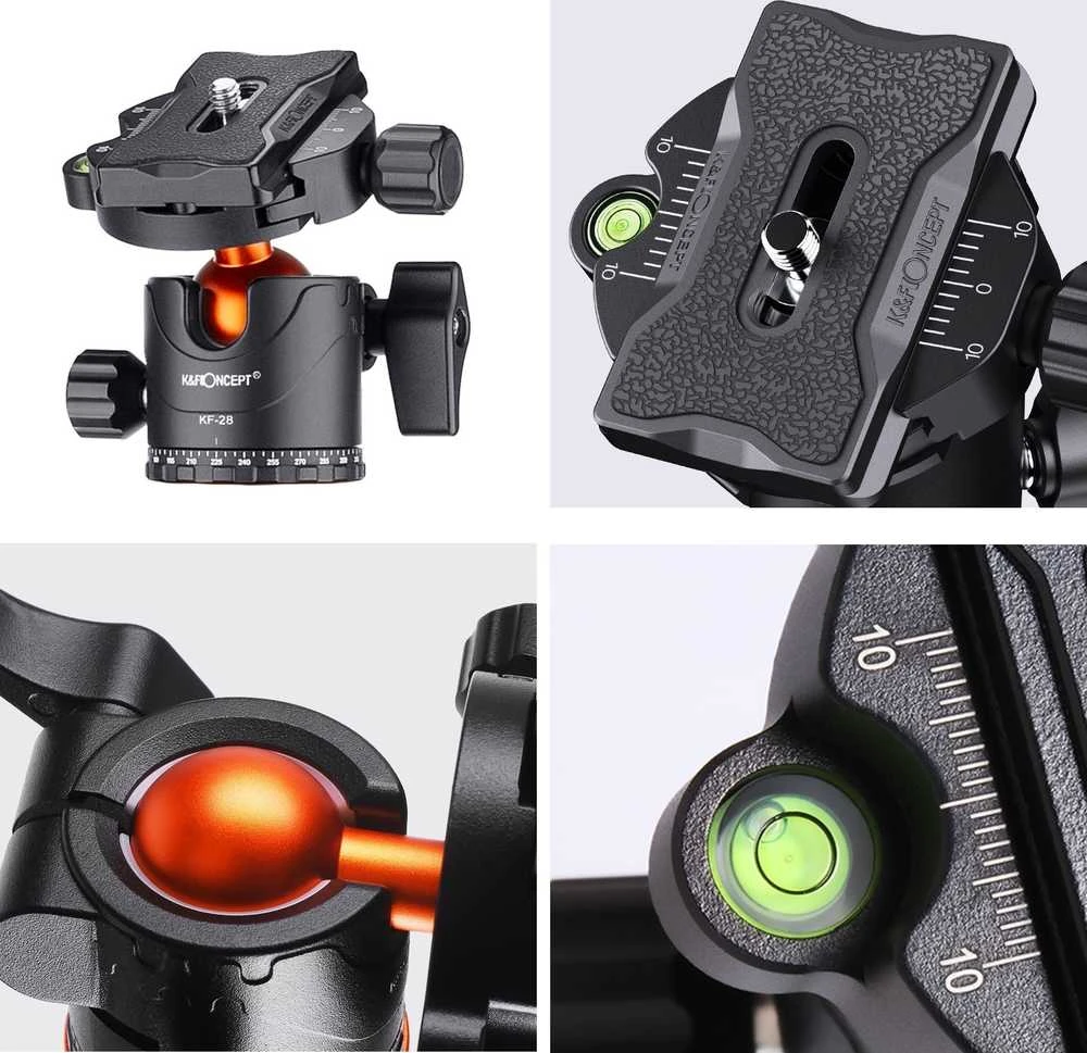 K&F Concept K254A3 trikojis su BH-28L rutuline galvute
