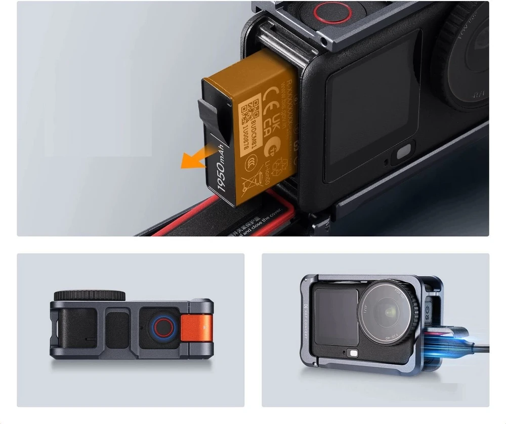 Kf Apsauginis rėmas Frame Mount laikiklis skirtas Dji Osmo Action 6 Metal Iso K&f / Kf12.0066 (SB12446)