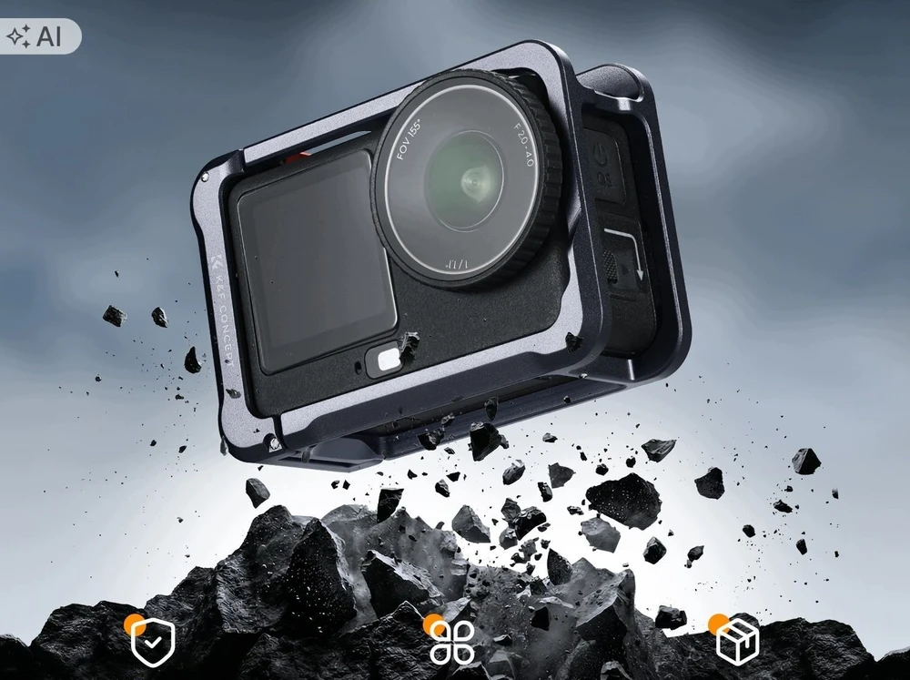 Kf Apsauginis rėmas Frame Mount laikiklis skirtas Dji Osmo Action 6 Metal Iso K&f / Kf12.0066 (SB12446)