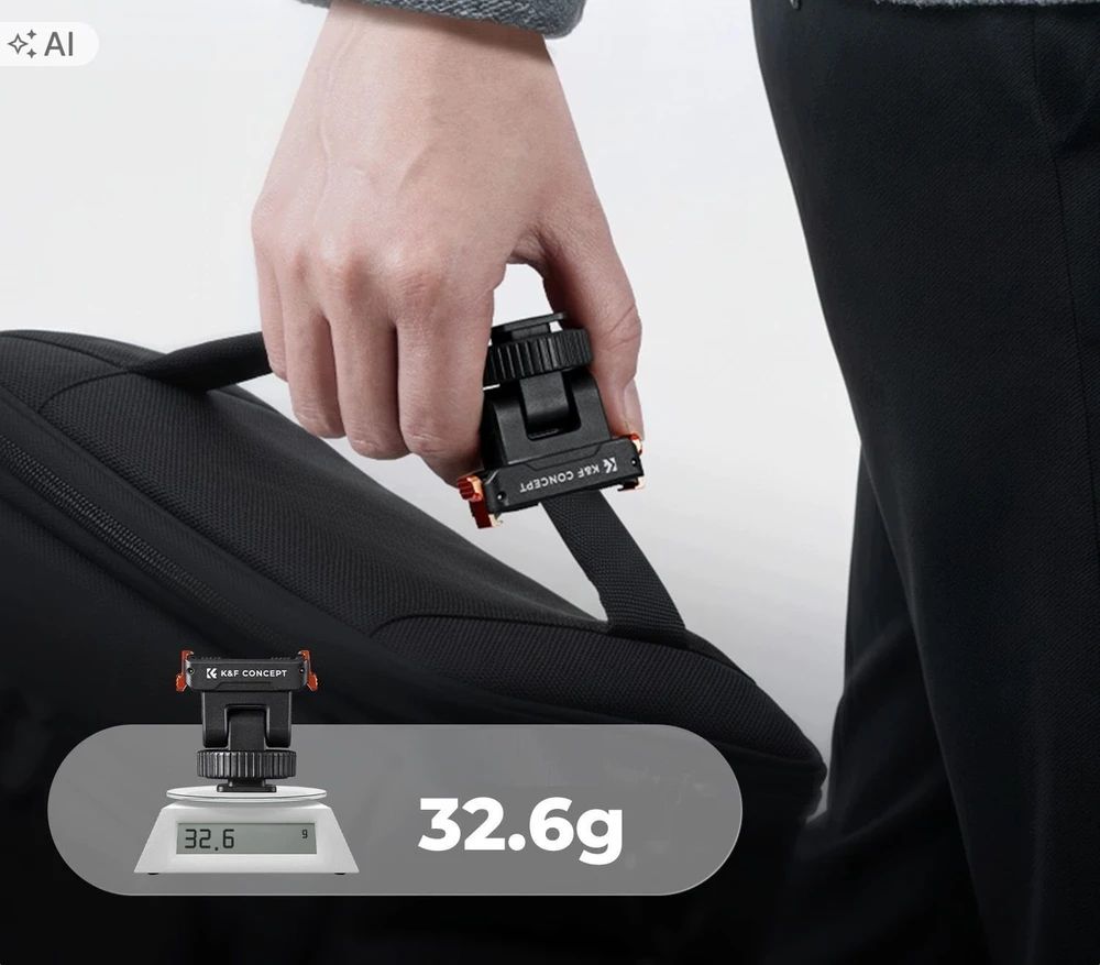 Kf Magnetinis adapterio laikiklis su greituoju sujungimu skirtas Dji Osmo Action 6 / Nano / 1/4'' sriegis / Iso / Kf12.0058 (SB12457)