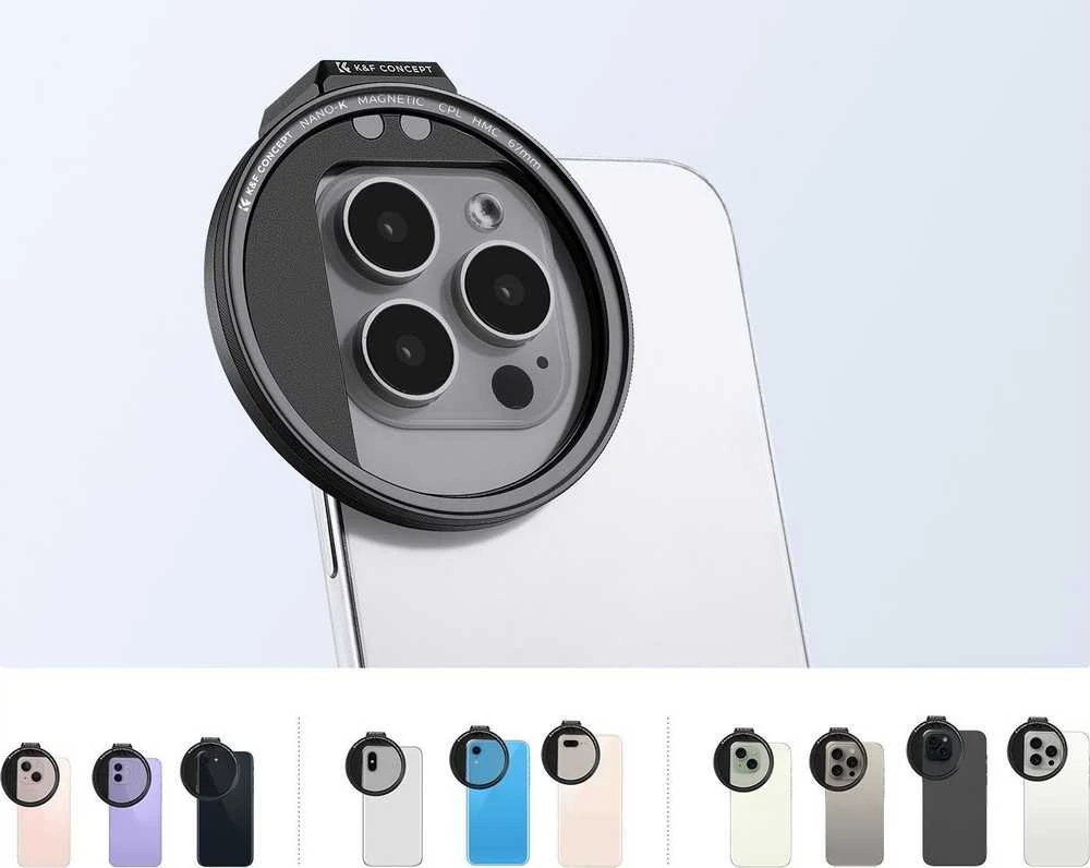 Kf magnetinio spaustuko laikiklio filtrai 67 mm, skirti telefono išmaniajam telefonui K&f Concept / Kf01.2675
