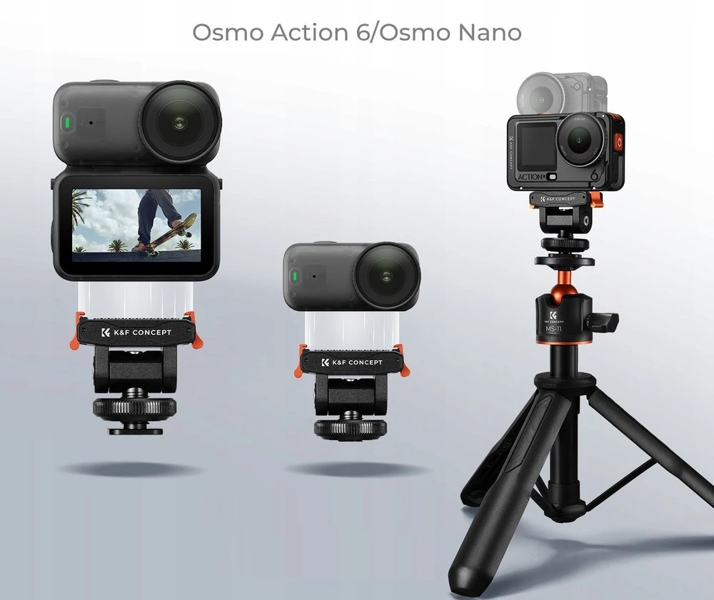 Kf Magnetinė greitoji jungtis laikiklis skirtas DJI Osmo Action 6 / Nano / 1/4'' sriegis + ISO / KF12.0035