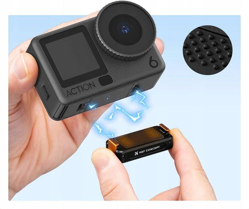 Kf Magnetinė greito sujungimo mova magnetinis laikiklis, skirtas Dji Osmo Action 6 / Nano / su 1/4'' sriegiu / Kf12.0028