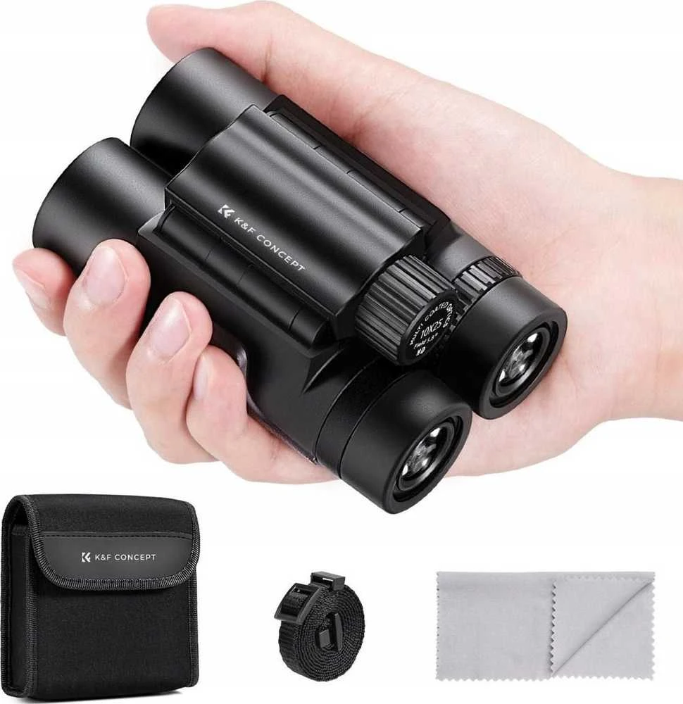 Kf Mini žiūronai K&f Zoom 10x 25mm 10x25 Bak-4 Ip65 + dėklas / 33 070