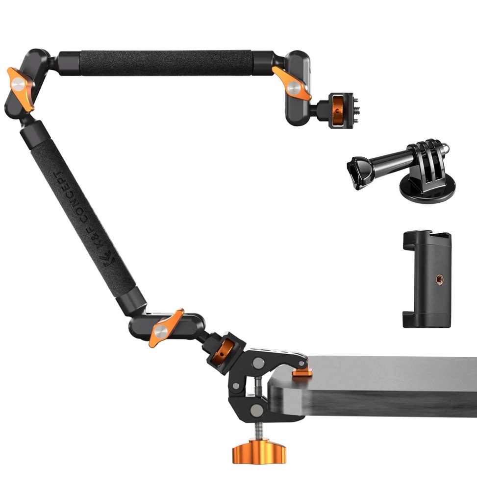 K&F Montavimo svirtis Laikiklis Magic Arm 22'' + Super Clamp Krabas 1/4 3/8 K&F / Kf31.201