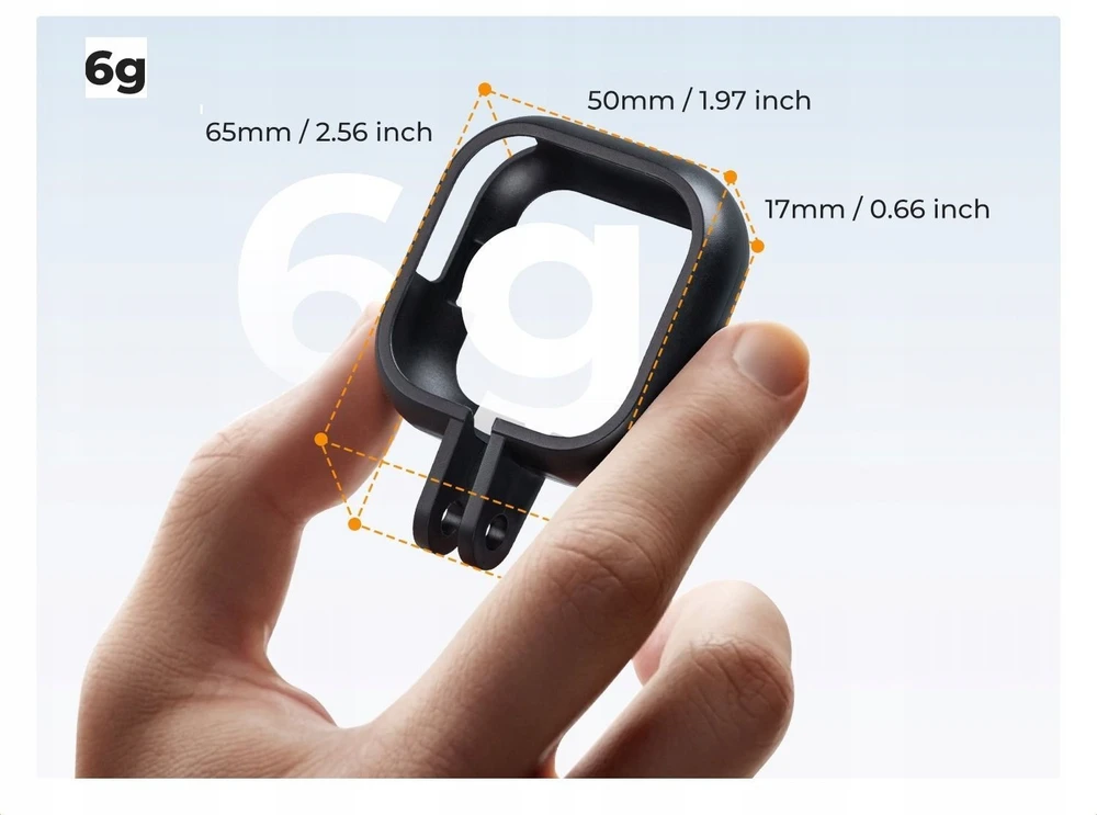 Kf Montavimo rėmelis Korpusas Frame Mount skirtas Insta360 Go Ultra su adapteriu 1/4'' / Kf12.0020 (SB11895)
