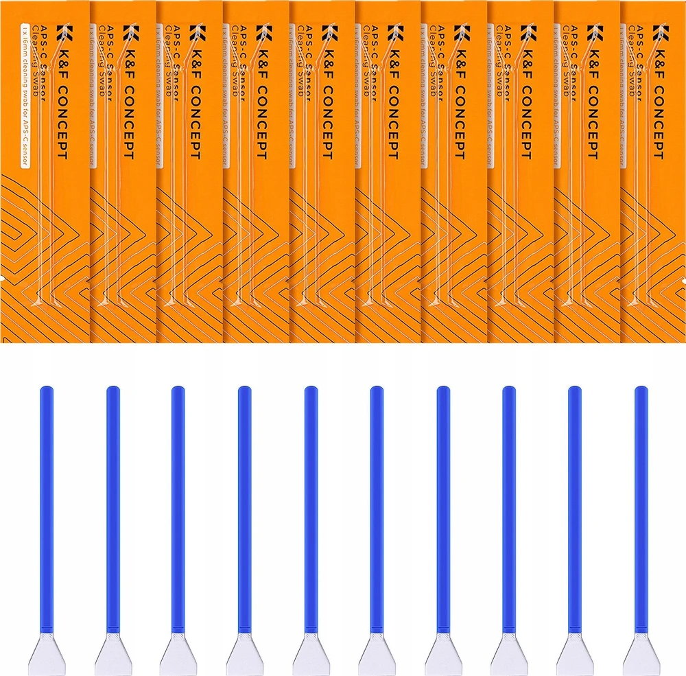 Valiklis Fotoaparato Valymo Rinkinys - K&F Concept APS-C Jutiklio Valymo Rinkinys 10 Šluostės 20ml Skysčio