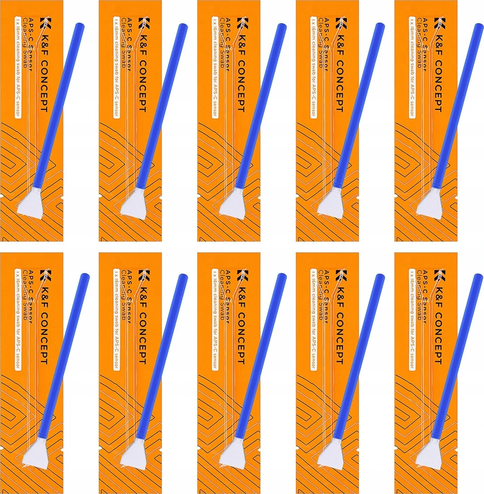 Valiklis Fotoaparato Valymo Rinkinys - K&F Concept APS-C Jutiklio Valymo Rinkinys 10 Šluostės 20ml Skysčio