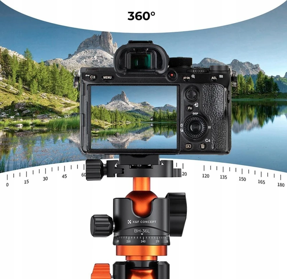 Głowica Kulowa Panoramiczna 3d 16kg Aliuminio Arca Swiss / K&f Concept / Bh-36l