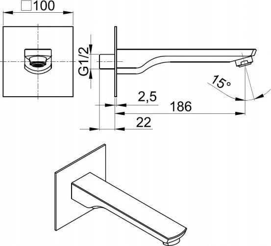Vonios maišytuvas KFA 836-002-00 MOKAIT PAslėptas Akumuliatoriaus IŠVADAS // B-77-OUTLET
