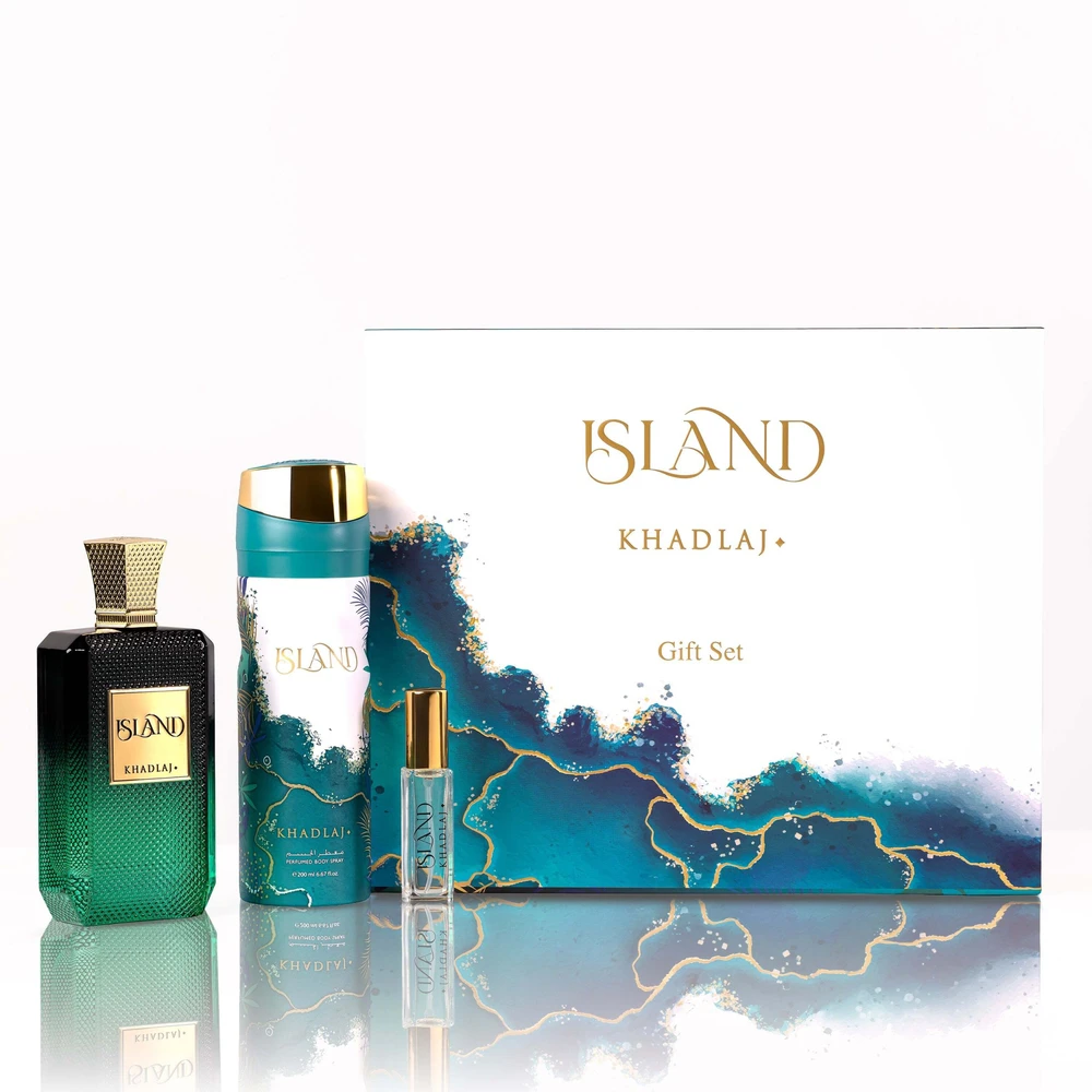 Khadlaj Island Ekstrakt perfum 100ml + Body spray 200ml + Ekstrakt perfum 10ml