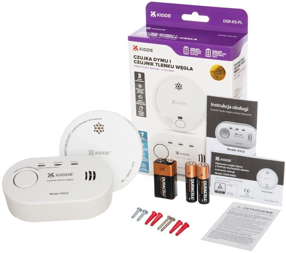 Carbon monoxide detector K5CO + smoke detector 2030-DSR3 KIDDE