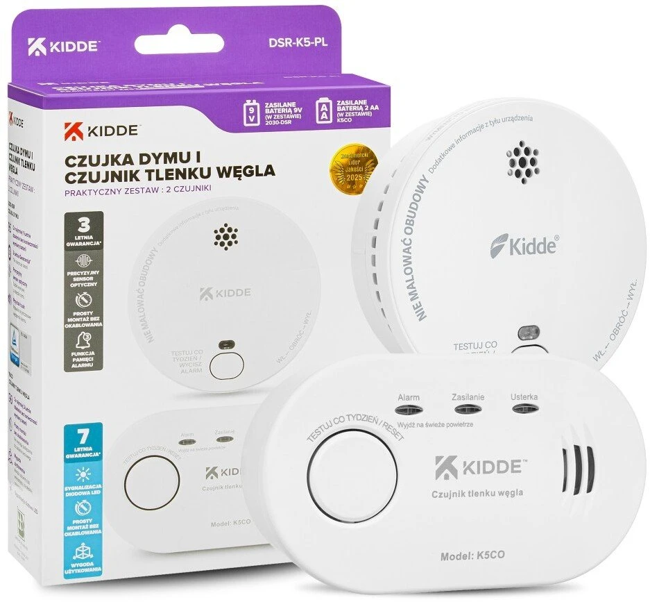 Carbon monoxide detector K5CO + smoke detector 2030-DSR3 KIDDE