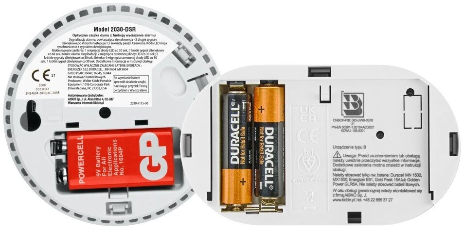 Carbon monoxide detector K5CO + smoke detector 2030-DSR3 KIDDE