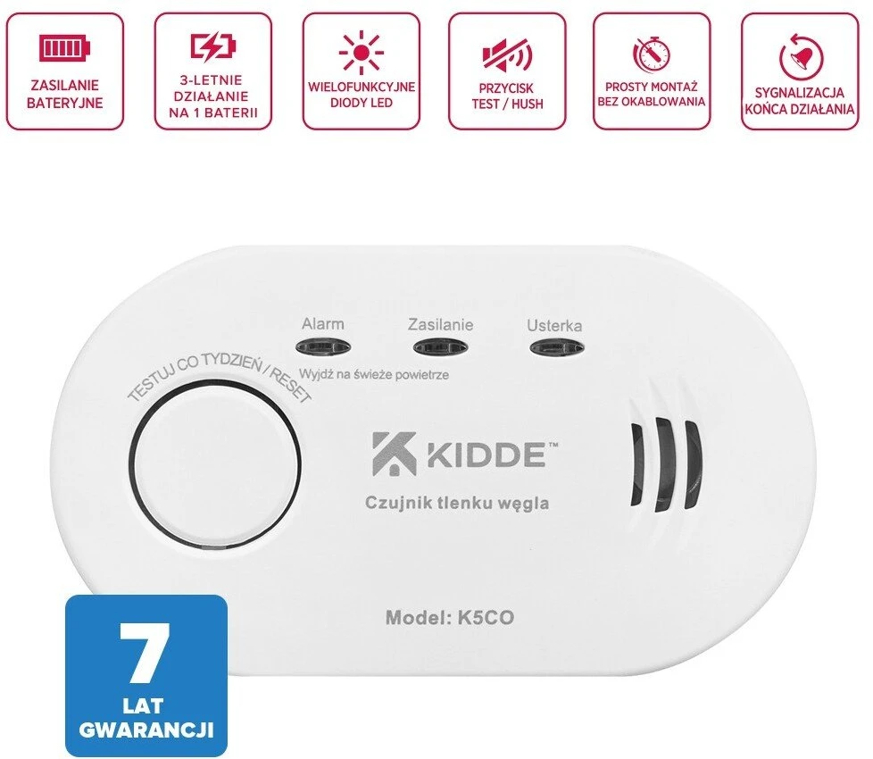 Carbon monoxide detector K5CO + smoke detector 2030-DSR3 KIDDE