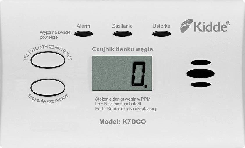 DPM Anglies monoksido jutiklis Kidde K7DCO