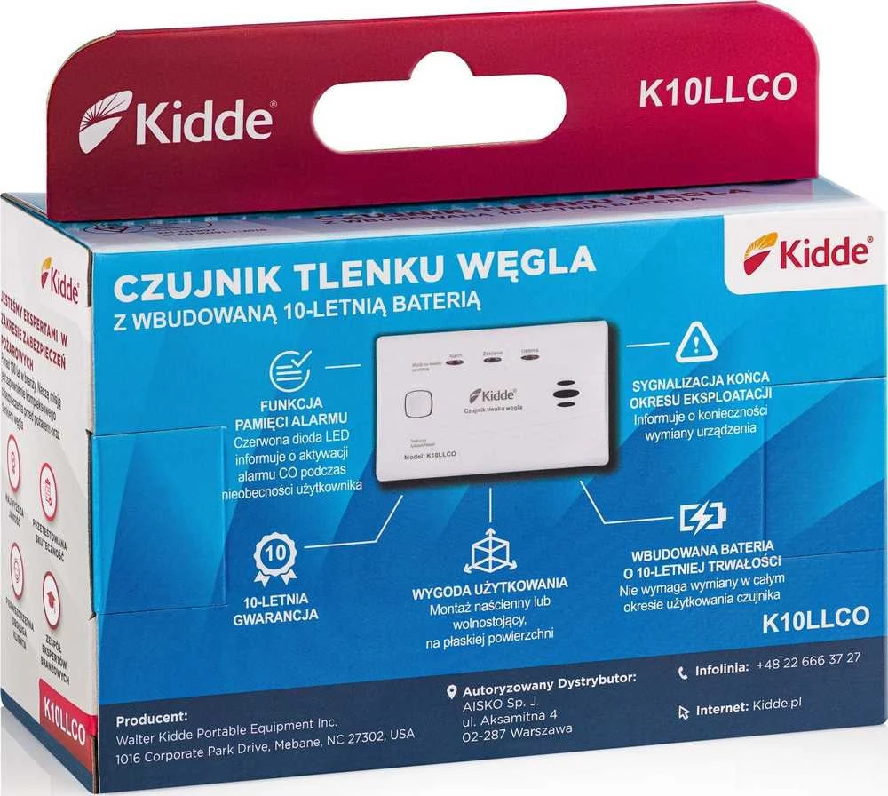 Anglies monoksido jutiklis Kidde K10LLCO