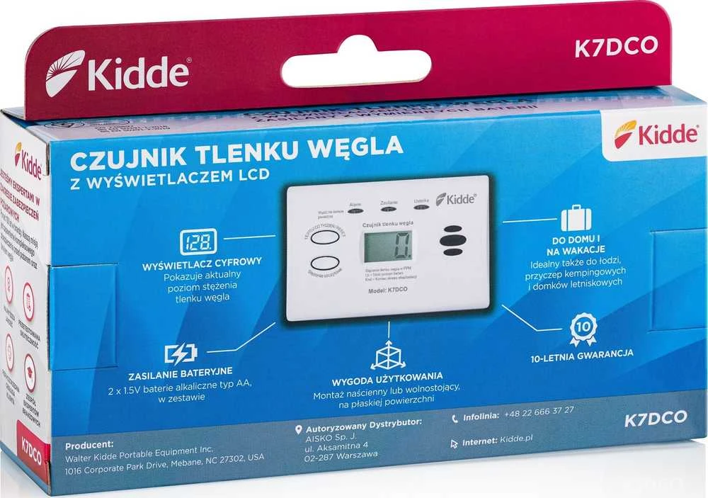 DPM Anglies monoksido jutiklis Kidde K7DCO