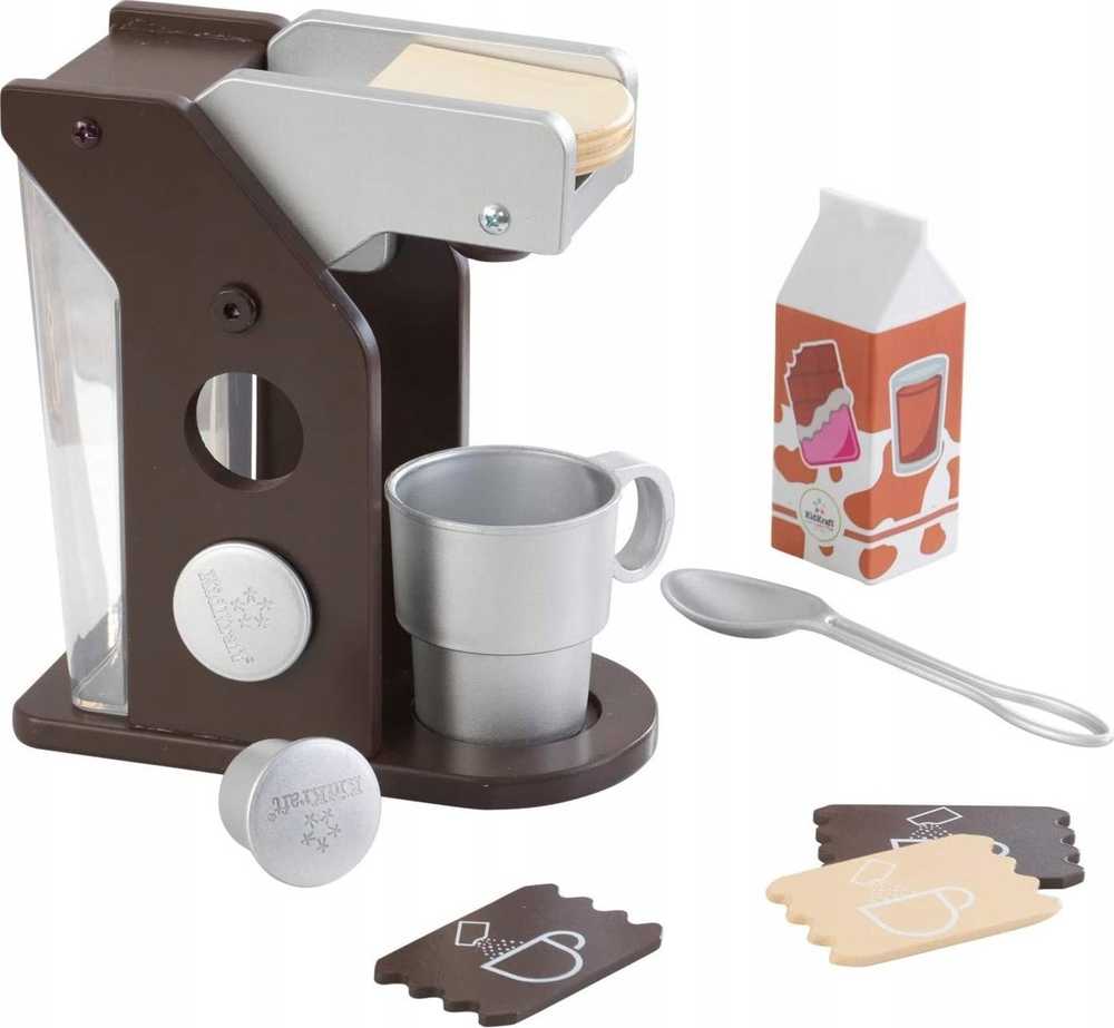 Kidkraft Espresso Coffee Set, Dziewczynka, Juodas, Sidabrinė, Baltas, 160 mm, 70 mm, 180 mm, 1kg