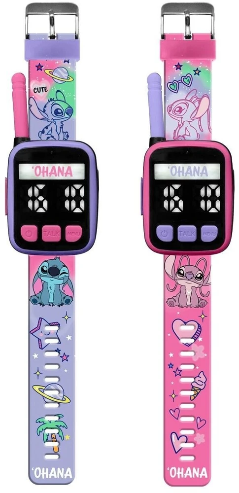Kids Licensing KIDS 2x Walkie Talkie Krótkofalówka Laikrodis Na Rękę 2w1 Lilo I Stitch Dla Dzieci / Las40065 (SB12383)