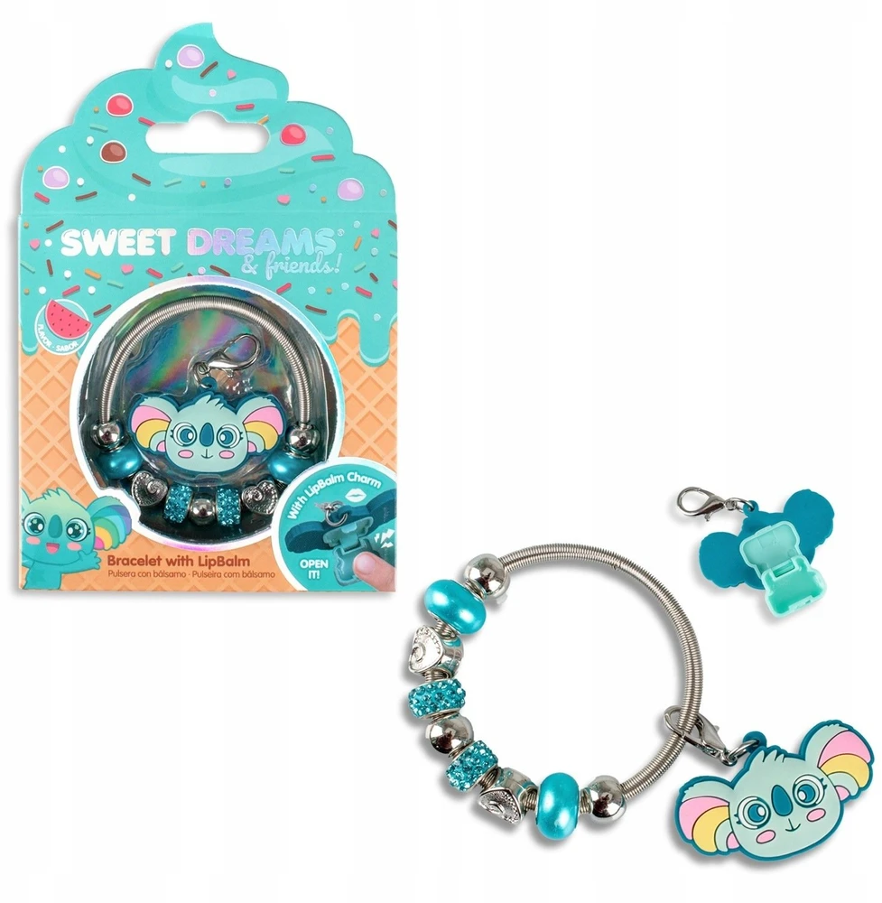 KIDS Bransoletka Koala + Ukryta Pomadka Balsam Do Ust Sweet Dreams Dla Dziewczyn / Kl11703 Turkio (SB12233)