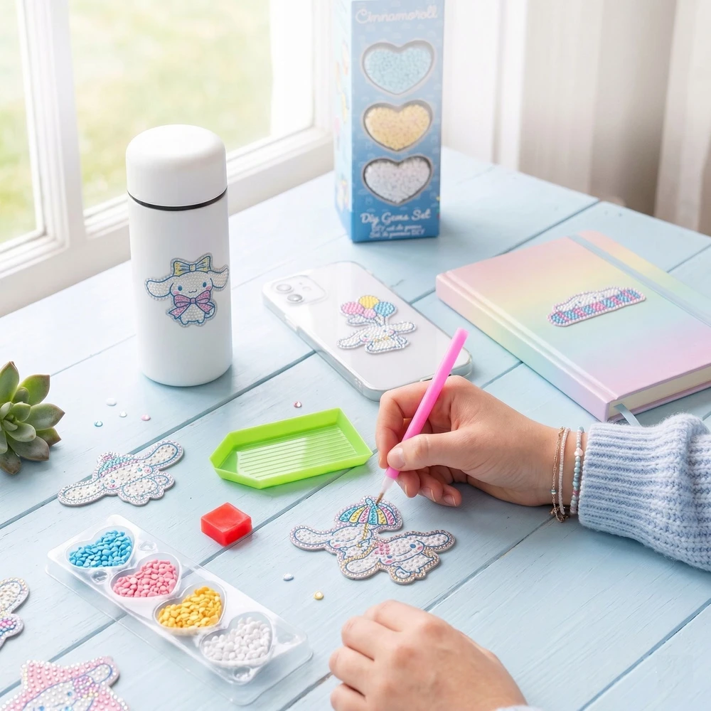 KIDS Žaislai kreatywne Rinkinys Mozaika Z Diamentami 12 Naklejek 400 Szt (Cin0018)
