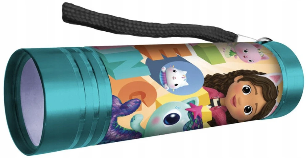 Kids Euroswan - Akcesoria licencyjne Kids Euroswan Aliuminis LED žibintuvėlis 9cm 4 raštai Cat's House Gabi Gabby's Dollhouse GD00025 Kids Euroswan mix kaina už 1 vnt