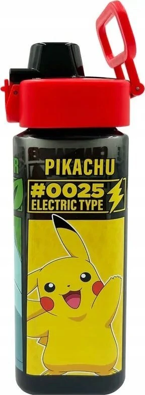 Kids Euroswan - Akcesoria licencyjne Kids Euroswan Vaikiškas vandens buteliukas „Euroswan Square“, 500 ml, PP, „Pokemon“, PK00020, mišrus