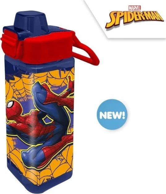Kids Euroswan Hiszpania Kids Euroswan Vaikiškas vandens buteliukas „Euroswan Square“, 500 ml, PP, „Žmogus-voras“, 843396