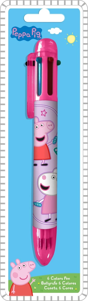 Kids Euroswan Długopis 6 kolorów Świnka Peppa Peppa Pig PP17108 Kids Euroswan