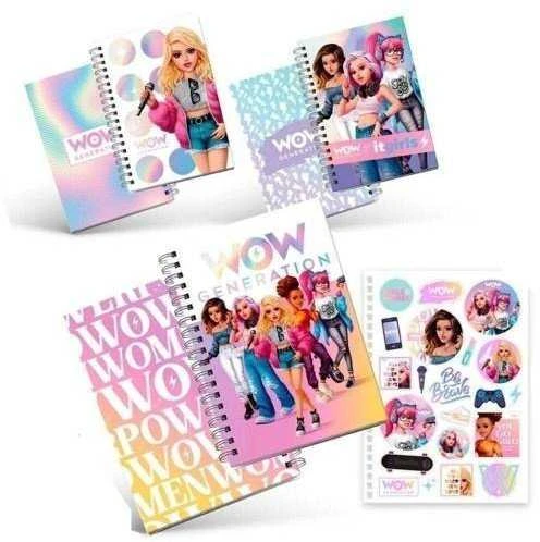 Kids Euroswan Vaikams skirtas „WoW Generation“ licencijavimo sąsiuvinis kietais viršeliais, A5 formato, 80 puslapių, WOW00001