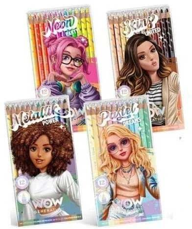 Kids Euroswan WOW MIX 12 spalvų kreidelės
