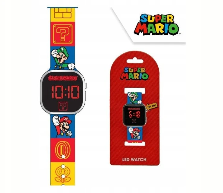 Kids Euroswan Super Mario LED laikrodis