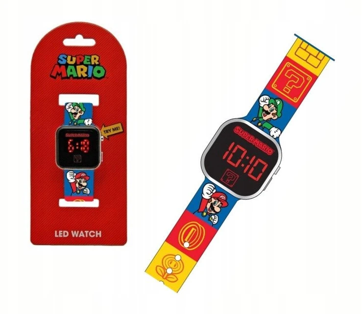 Kids Euroswan Super Mario LED laikrodis