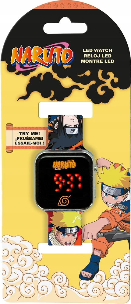 Kids Euroswan Hiszpania Naruto skaitmeninis LED laikrodis