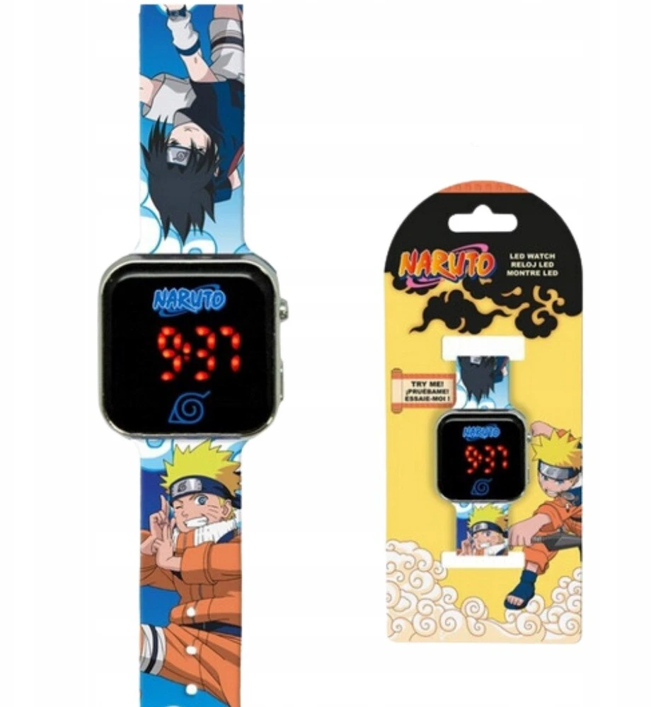 Kids Euroswan Hiszpania Naruto skaitmeninis LED laikrodis