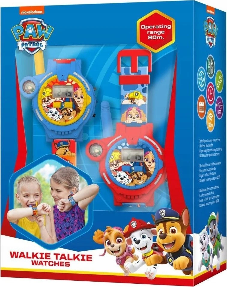 Kids Euroswan - Akcesoria licencyjne Laikrodis „2 viename“ su „Paw Patrol“ racija