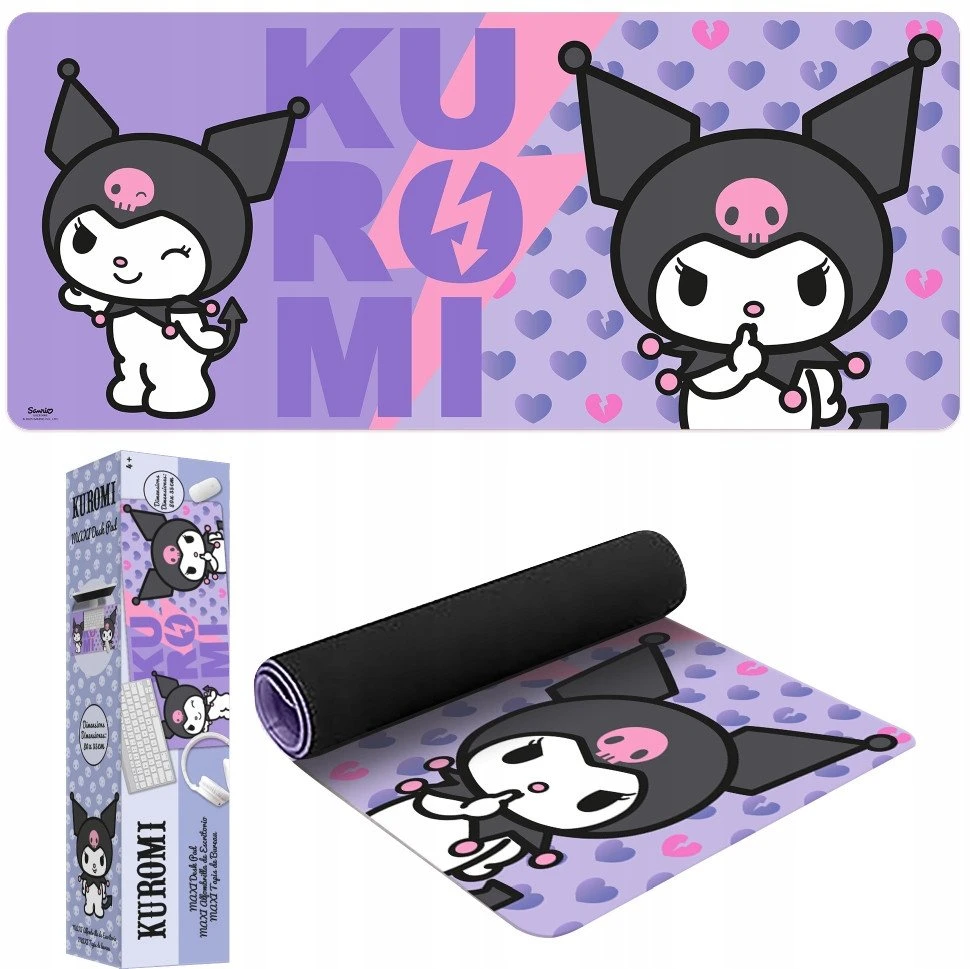 Kids Euroswan Vaikiškas kilimėlis pelei „Euroswan“, 80x35 cm, „Kuromi Hello Kitty“