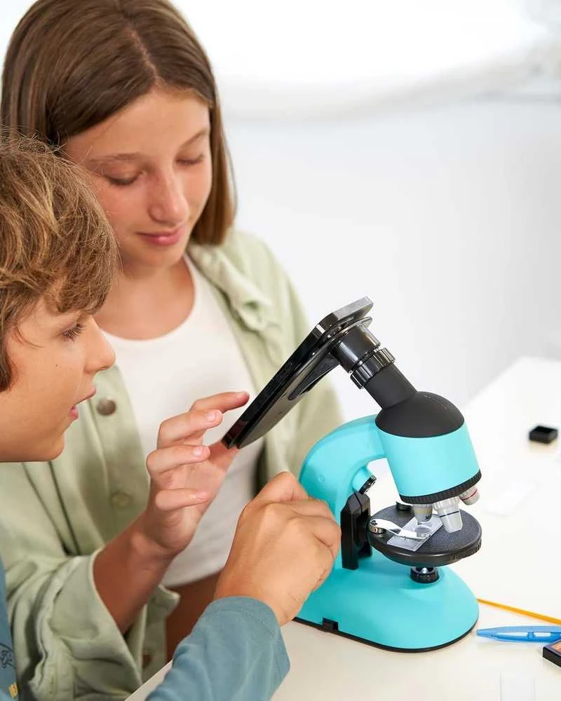 Kids Euroswan - Akcesoria licencyjne Vaikiškas „Euroswan“ optinis mikroskopas „Vision Kids 360° 1400x“ + telefono laikiklis su kainos pasiūlymu / Vk00003