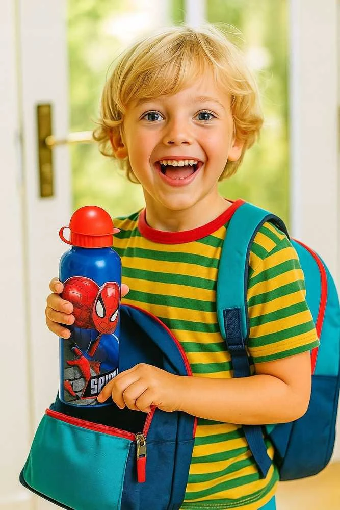 Kids Euroswan Rinkinys 2in1 vandens buteliukas pietų dėžutei vaikams mokyklai Žmogus-voras / Sp50006