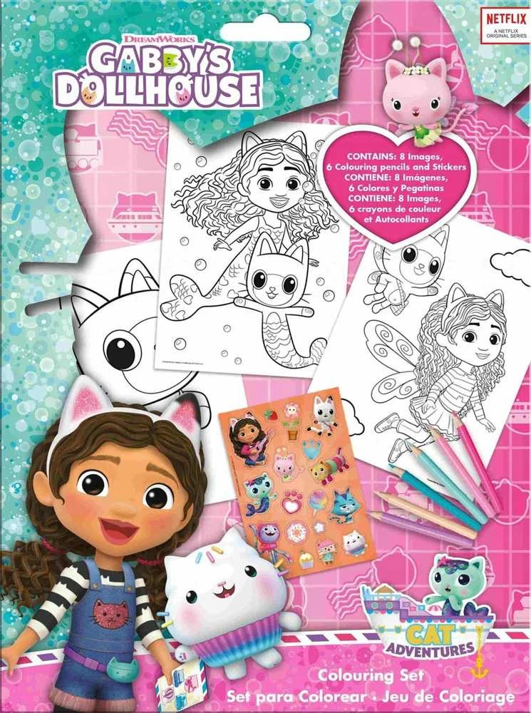 Kids Euroswan - Akcesoria licencyjne Kids Euroswan - Priedai licencyjne Spalvinimo rinkinys 6 kreidelės + lipdukai g