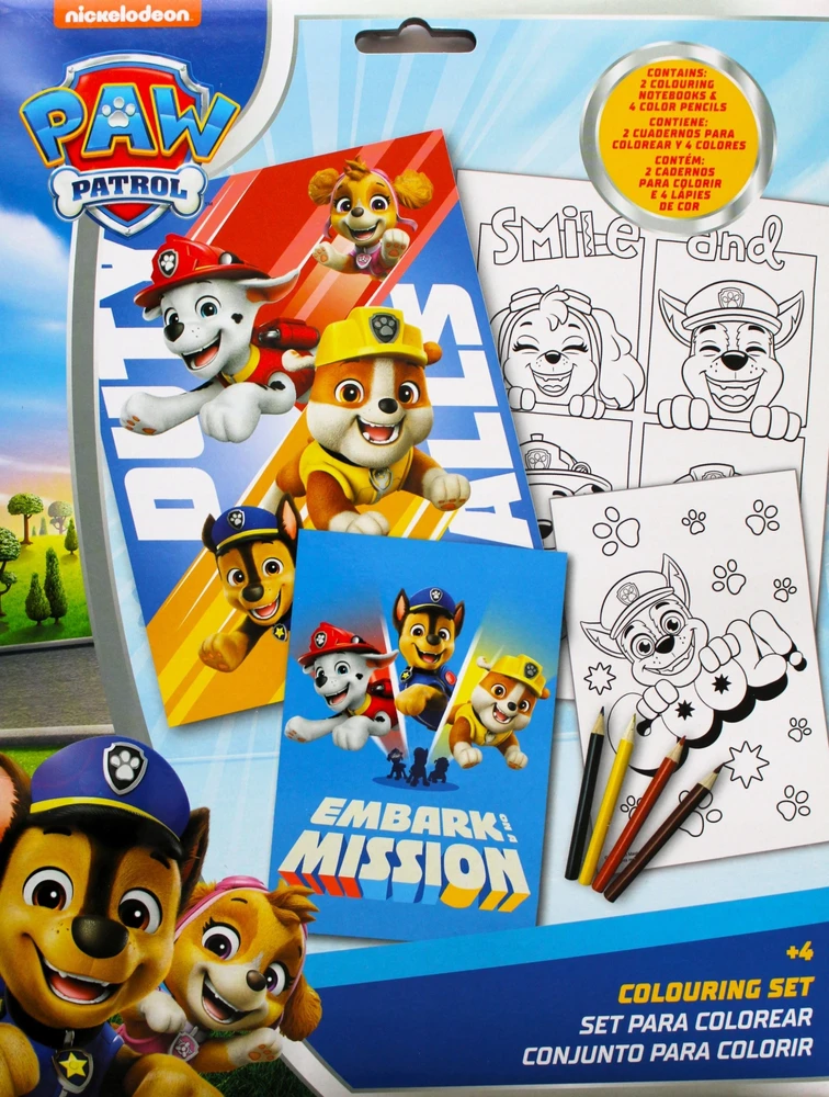 Kids Euroswan Vaikams skirtas „Euroswan Rinkinys“ spalvinimui su kreidelėmis „Paw Patrol“