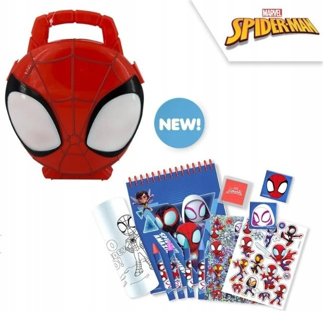Kids Euroswan Spiderman Žmogaus-voro spalvinimo rinkinys su kietuoju dėklu