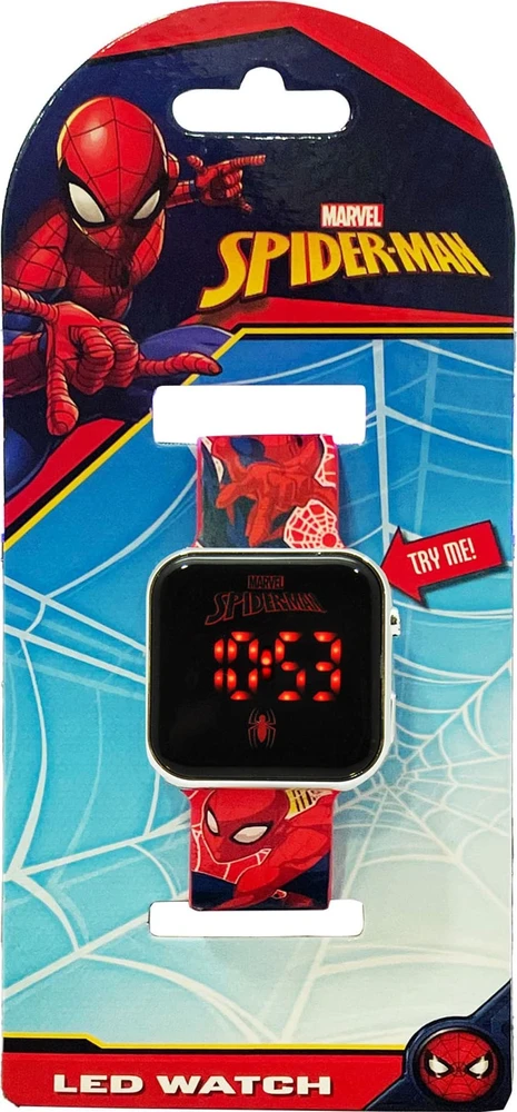 Kids Euroswan Spiderman LED laikrodis