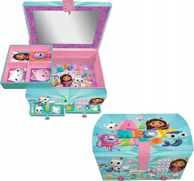Kids Euroswan Hiszpania „Gabby's Dollhouse“ papuošalų dėžutės su kodu